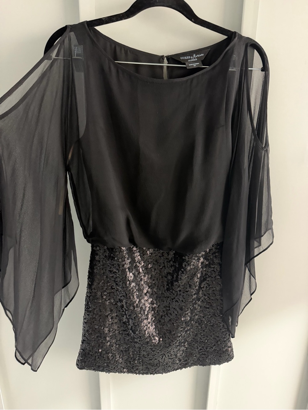 Guess by Marciano 2000s Sparkly Sequin Mini Cocktail Dress - Size XS - Picture 4 of 8